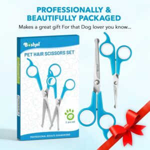Boshel Dog Grooming Scissors Set of 2 Pet Grooming Scissors