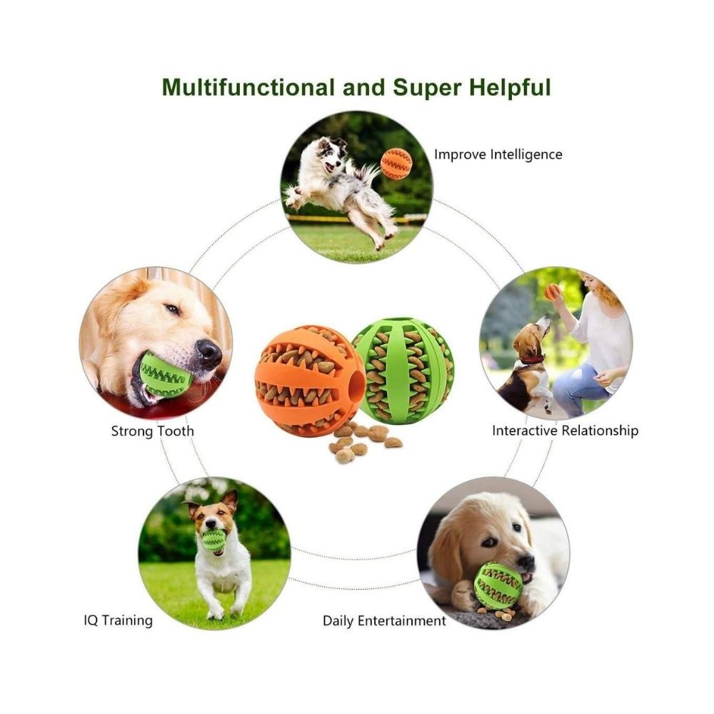 Slow Feeder Chew Dog Toy – Treat Dispensing Ball